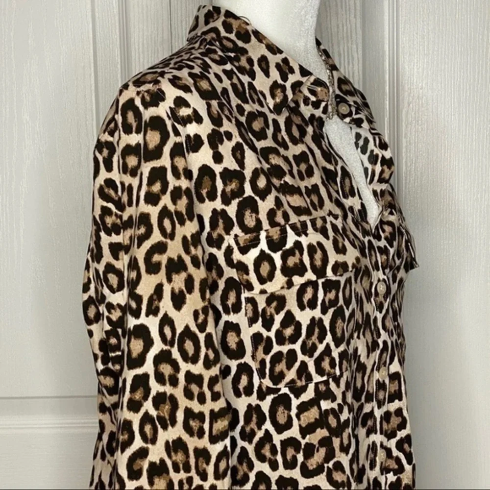 Chico’s Animal Cheetah Print Blouse - Picture 3 of 8